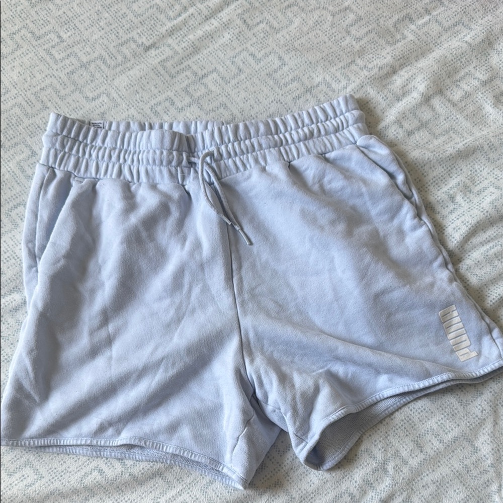 Puma Women's Athletic Shorts in Light Gray